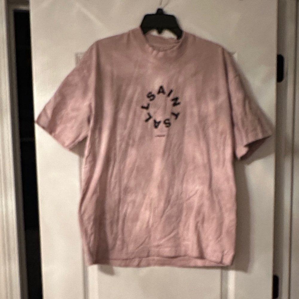 AllSaints Dusty Pink Logo Crewneck Tee